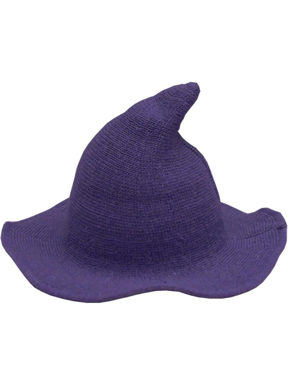 Children's Purple Wide Brim Spire Knitted Halloween Party Decor Wool Witch Hats